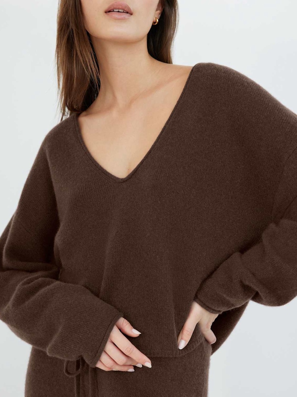 The Group by Babaton LUXE CASHMERE V-NECK SWEATER